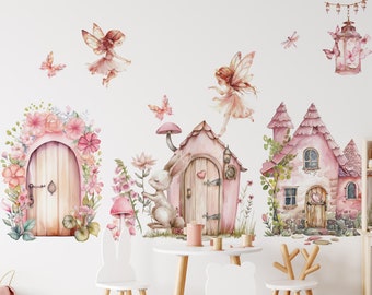 fairy wall stickers, fairy wall decals, girls room decor, fairy wall decals, nursery wall decals,