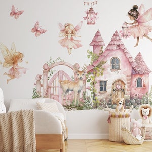fairy wall stickers, fairy wall decals, girls room decor, fairy wall decals, nursery wall decals,