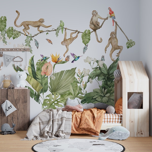 Jungle Wall Decals Etsy