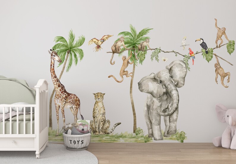 Safari Wall Stickers Safari Wall Decal Savanna Wall Decal Etsy