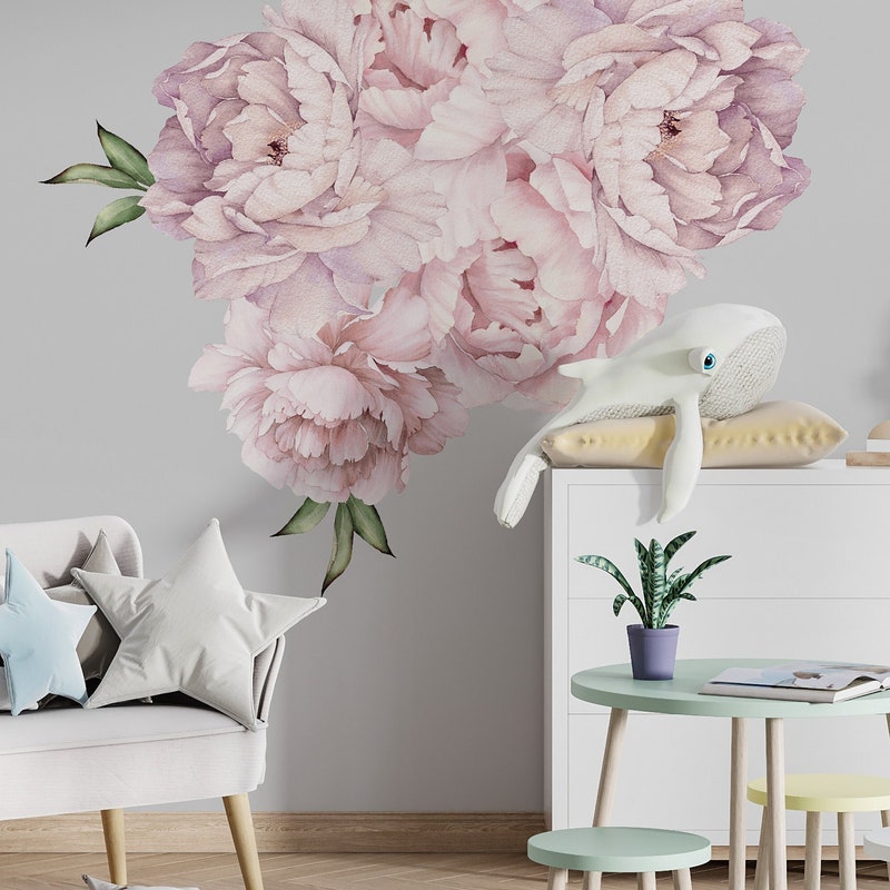 Peony Wall Decal - Etsy Canada