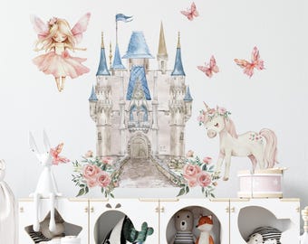 fairy wall decals for nursery room, fairy wall stickers, kids room wall decals, fairy decal, nursery decor