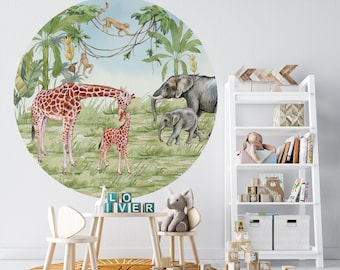 safari wall stickers, safari nursery decor, safari wall decal, jungle wall stickers, jungle wall decal, wall stickers kids, elephant decal
