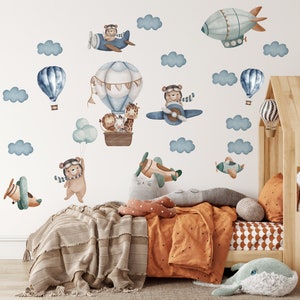 animal decals for kids, kids wall stickers, nursery wall decor,