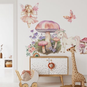 fairy wall stickers for nursery room, kids room wall decals, fairy decal, nursery decor