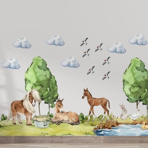 muursticker paard, stickers boerderijdieren, muursticker boerderij, baby paard stickers kinderkamer, muurstickers boerderijdieren, muursticker paard, boerderijdier