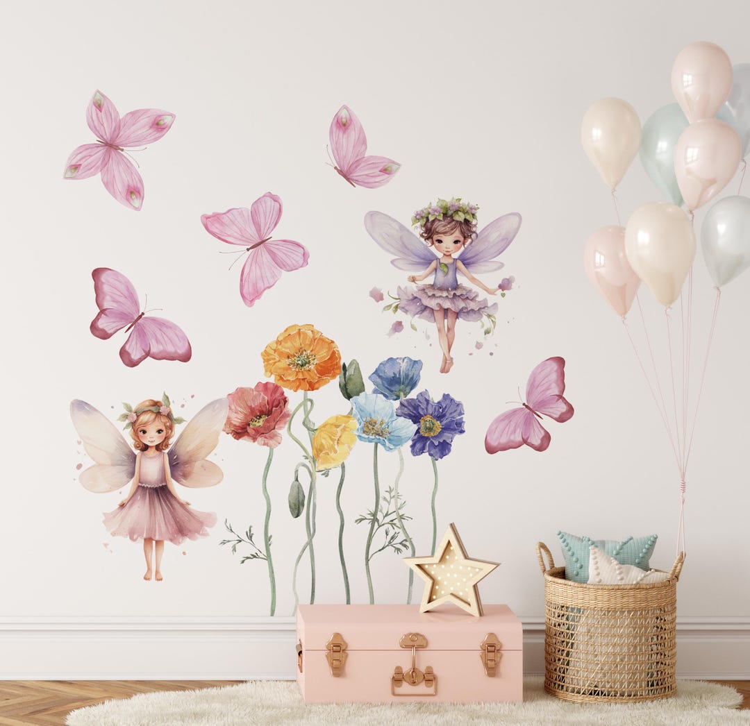 Fairy Wall Decals, Fairy Stickers for Girls Room, Nursery Fairy Decor ...