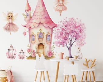 fairy wall decals, girls room decor, fairy wall stickers, fairy wall decals, nursery wall decals,