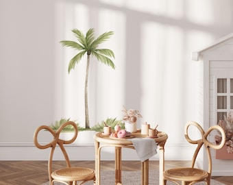 Palm tree wall decal, jungle wall decal, safari nursery decor, peel and stick wall decals,