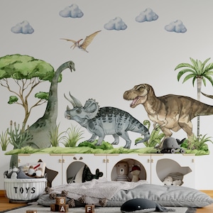 Dinosaur wall decal, jurassic in boy room, dinosaur wall stickers, T-rex wall decal, dinosaur wall art, dinosaur decor