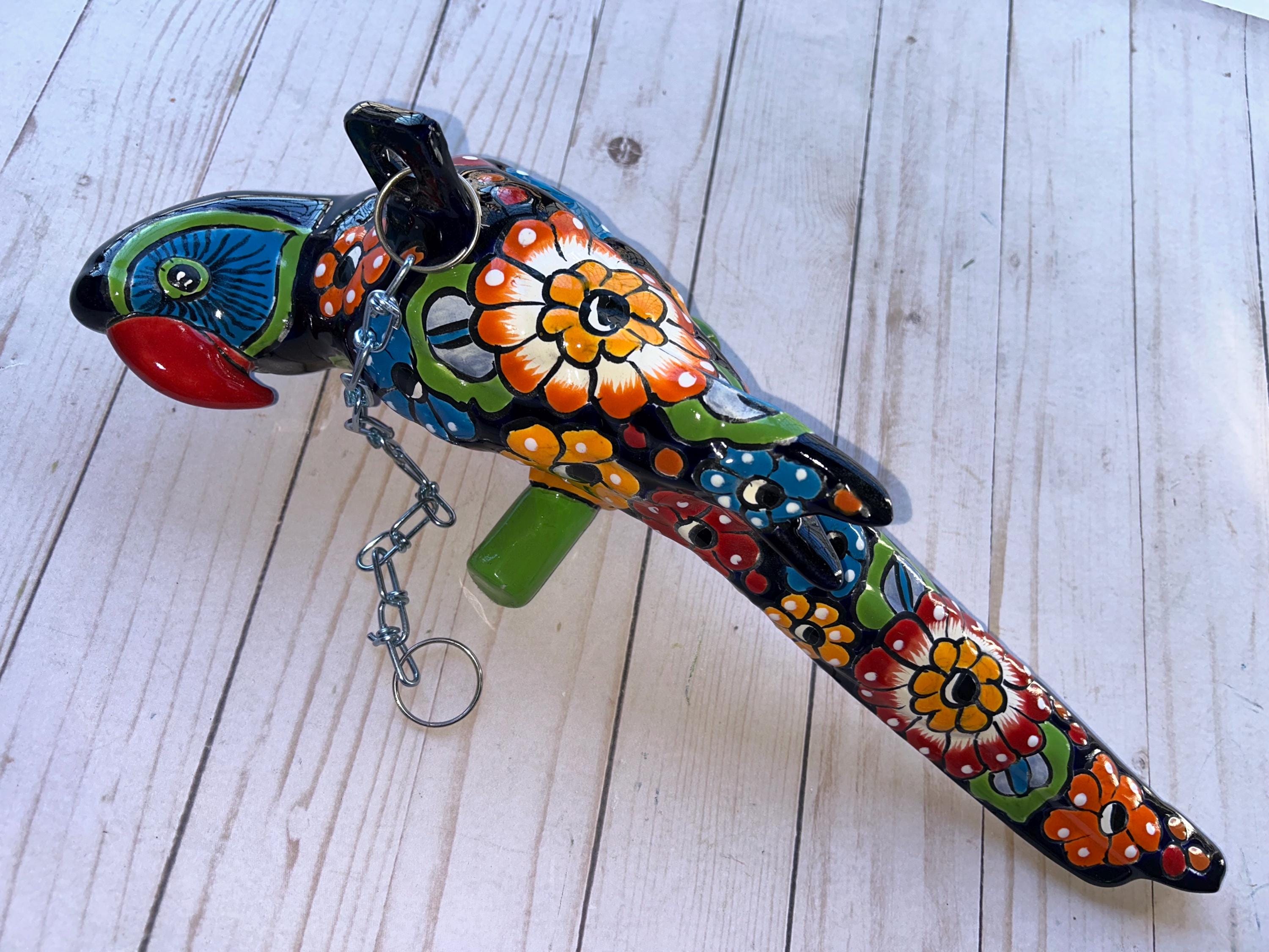 Handmade Talavera Parrot: Mexican Hanging Ceramic Art - Etsy