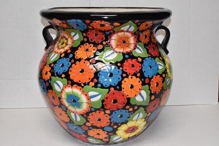 Hand-painted Talavera Ceramic Extra Large Pots - Etsy