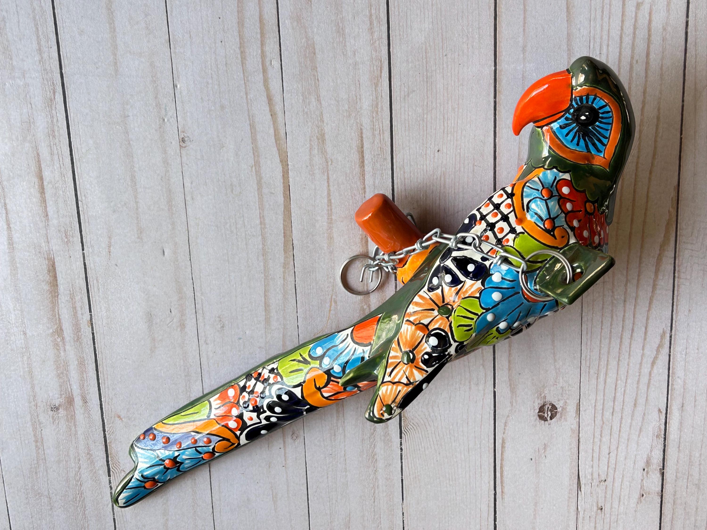 Handmade Talavera Parrot: Mexican Hanging Ceramic Art - Etsy