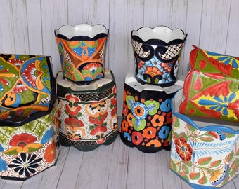 Octagonal Talavera Planters