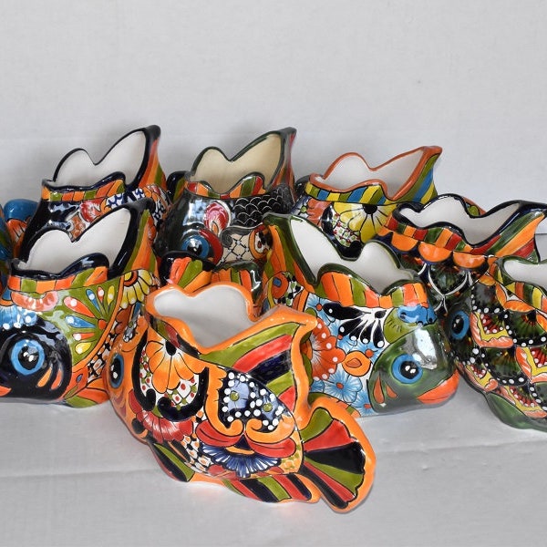 Collection Small Fish Talavera Planters