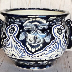 Hand-Painted  Talavera Ring Flower Planters SM 9" tall/MD 11.5" tall
