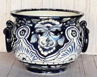 Hand-Painted  Talavera Ring Flower Planters SM 9" tall/MD 11.5" tall