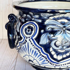 Hand-Painted Talavera Ring Flower Planters SM 9" tall/MD 11.5" tall image 2