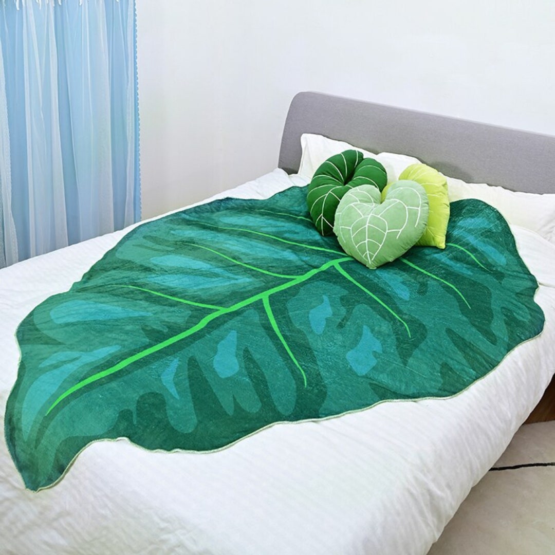 Warm Aesthetic Leaf Shape Blanket Giant Leaf Blanket Leaf Etsy