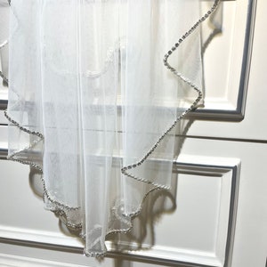 Voile de mariage strass, voile de mariée brillant, voile de mariage perlé, voile cathédrale, voile de tulle blanc/ivoire/noir, voile du bout des doigts, avec peigne