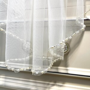 Crystal Bridal Veil,Soft Wedding Veil,Pearl Beaded Veil,Ivory Fingertip Veil,1 Tier Black Veil,Cathedral Veil,Custom Veil