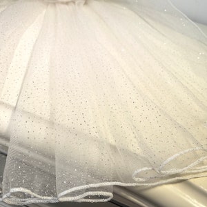 Glitter Wedding Veil Shiny Bridal Veil Fingertip Veil Single layer Veil Short Veil Champagne Veil Ivory Veil White Veil