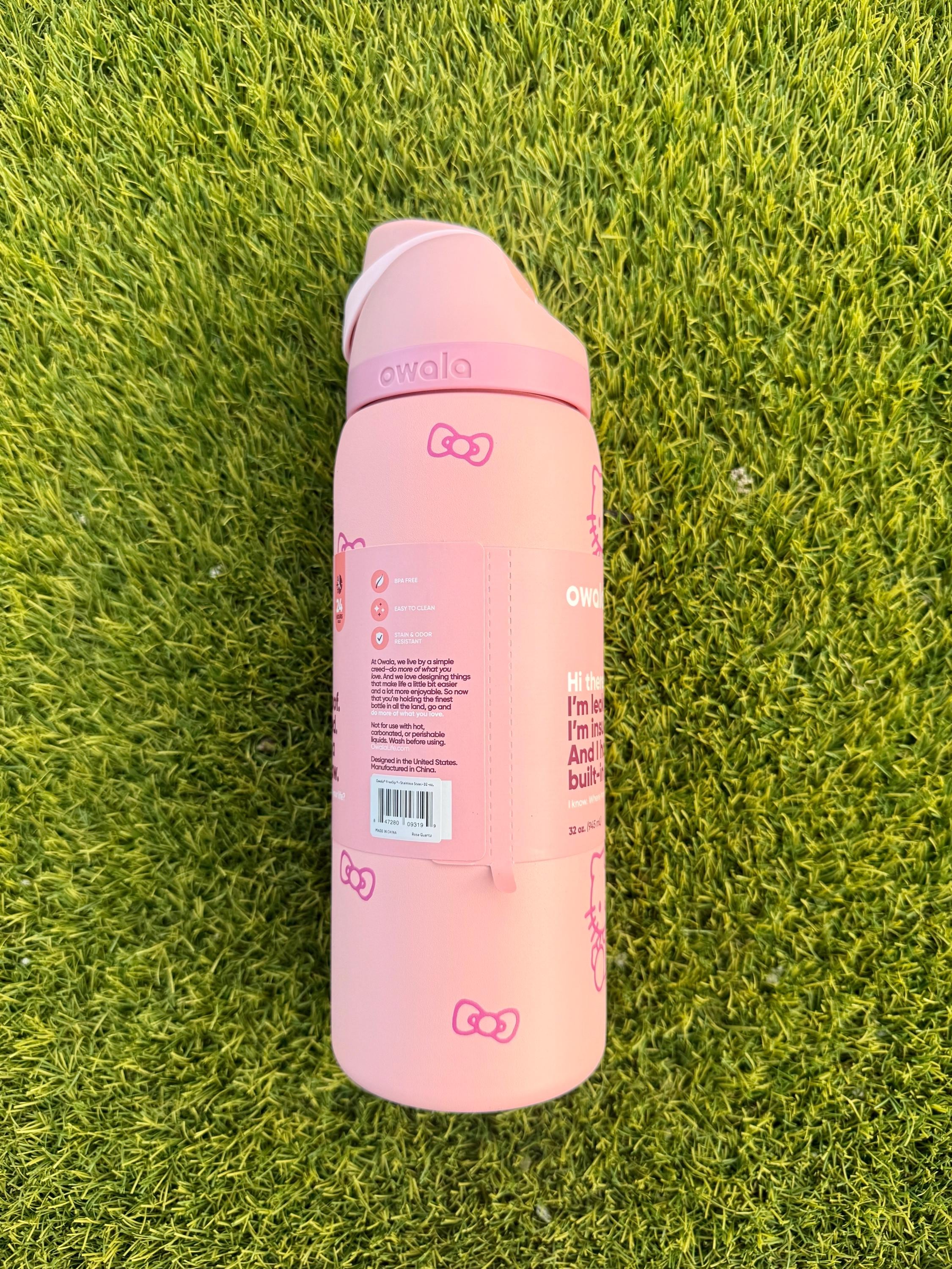Custom Hello Kitty Owala 32oz Tumbler | Laser Engraved Pink Water
