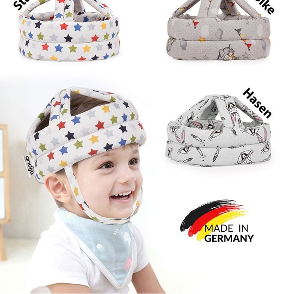 Andija Baby Schutzhelm zum Krabbeln, Anti-Kollision Verstellbarer Hut Kopfschutzmütze Baby Schutzhelm zum Krabbeln, Verstellbarer Hut