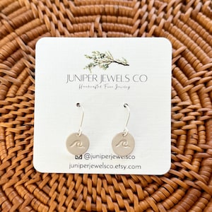 Wave Earrings, Ocean Earrings, 14k Gold Filled or Sterling Silver, Summer Earrings, Summer Birthday Gift, Hypoallergenic Earrings
