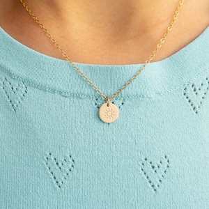 Sunrise Necklace, Sunshine Necklace, New Day, Adventure Necklace, Tarnish Resistant Jewelry, Gift for Her, Gold Filled or Sterling Silver