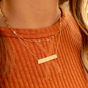 Cambria Chain Choker Necklace, Delicate Necklace, Layering Necklace, Sequin Chain Necklace, Simple Gold Necklace, Gift for Her