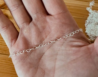 Collar Corazón - Collar para Enamorados, Chapado en Oro o Plata de Ley, Collar para Combinar con Otros Collares, Collar de Cadena para Uso Diario, Regalo de Aniversario para Ella, Regalo