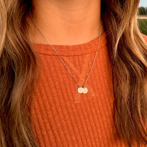 Tiny Initial Necklace, Kids Initial Necklace, Gift for Mom, Gift for Her, Coin Initial Necklace, Monogram Necklace, Disc Initial Necklace