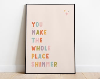 TSwift Digital Art | Shimmer Nursery Room Teen Dorm Poster (Digital Download)