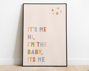 TSwift Digital Art | It's Me, Hi | Nursery Room Baby Poster (Digital Download)