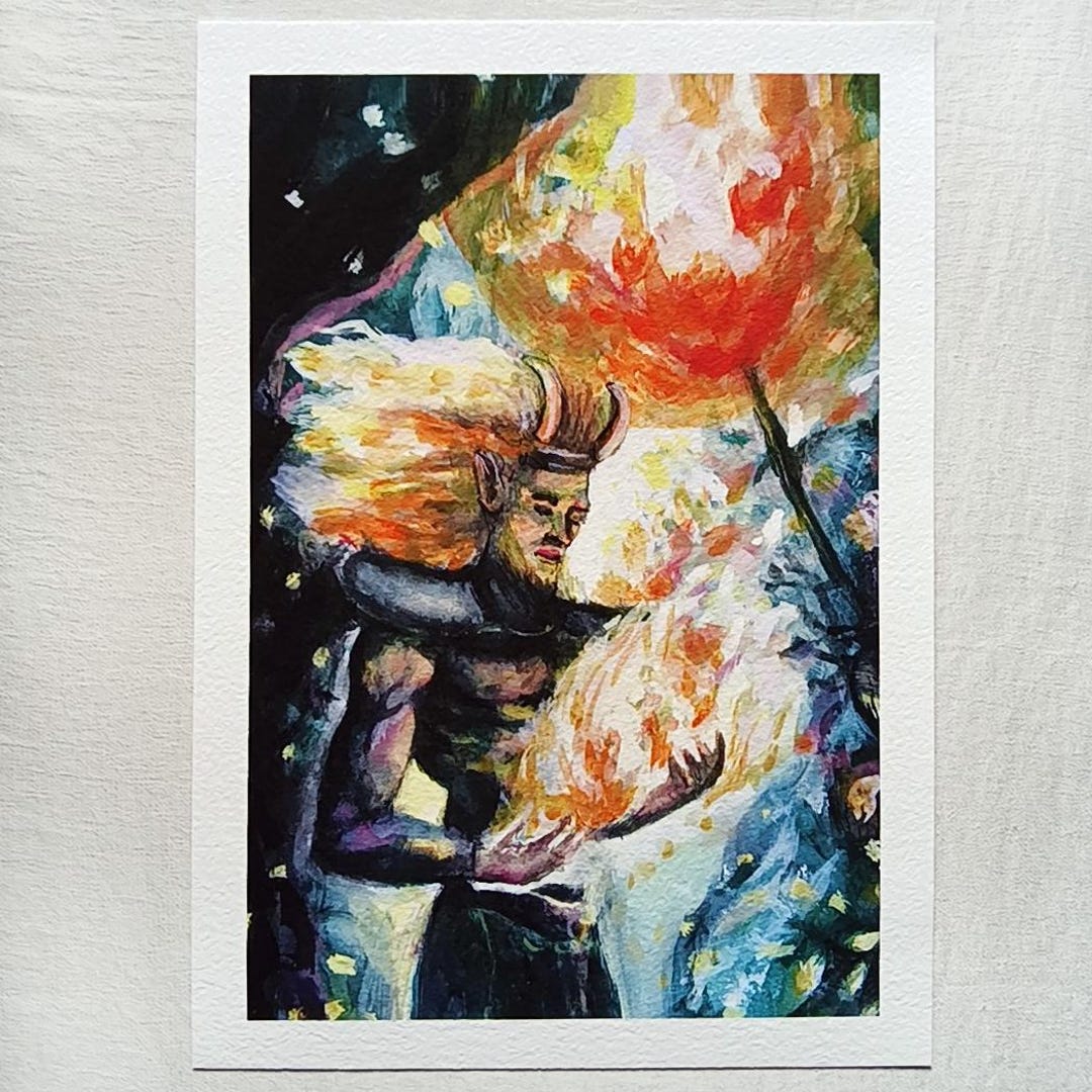 LOKI Norse God | Kauna Rune Oracle Art Print | Norse Mythology | Viking ...