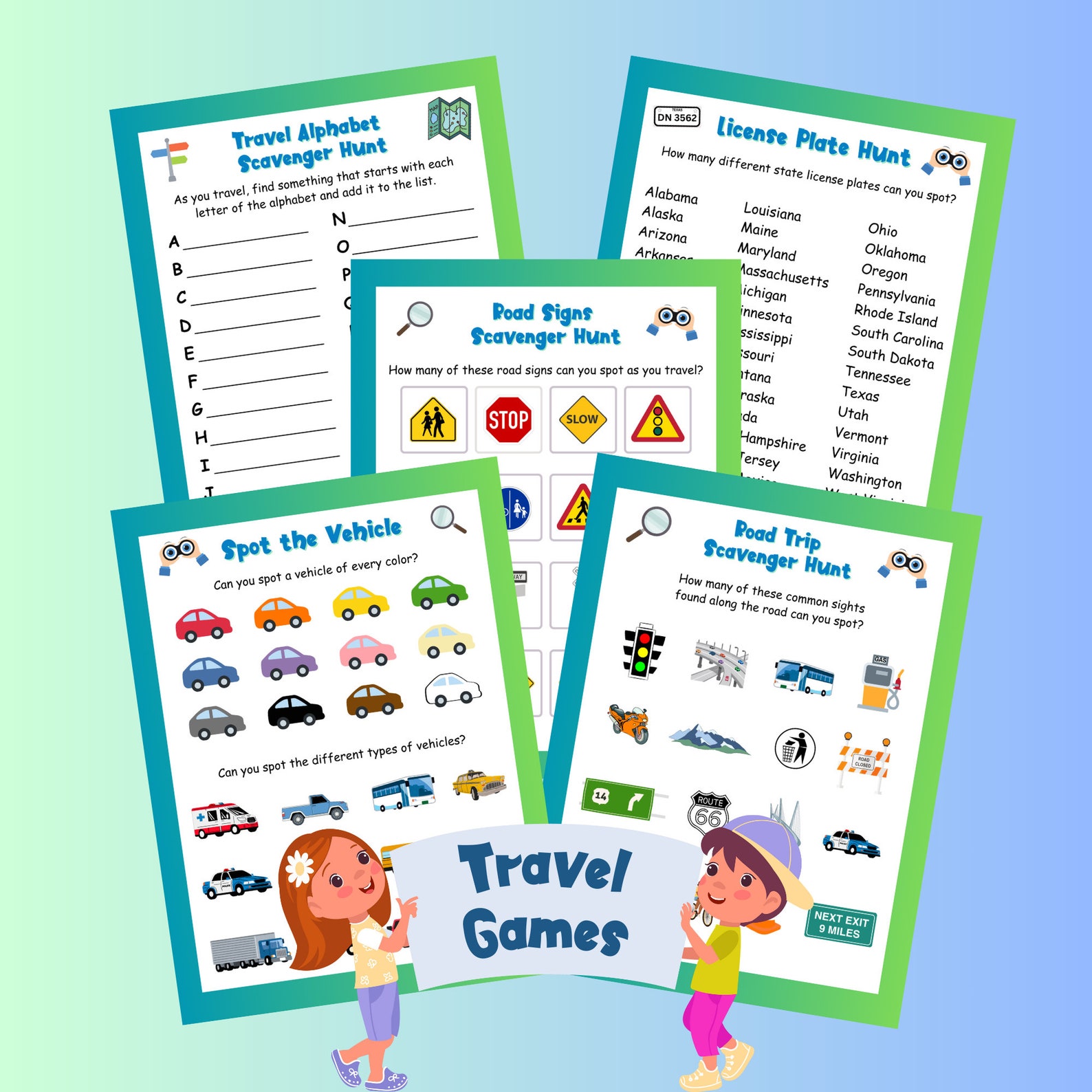 Printable Kids Travel Journal Childrens Travel Diary Kids Adventure ...
