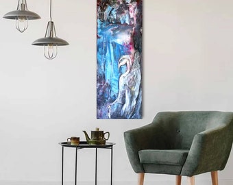 Painting "The Powers of the Universe" stylish handmade panel, picture for your interior, by the author, other worlds tableau, pouring art