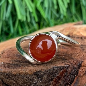 Fantastic Carnelian Ring, 925 Sterling Silver Ring,  Handmade Jewelry, Silver Ring, Statement Ring, Women Ring, Gift for him, Silver art