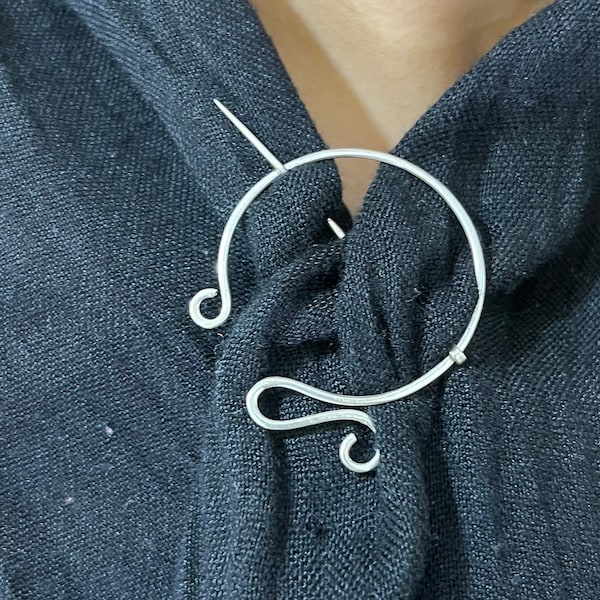 925 Sterling Silver Shawl Pin, Silver Celtic Shawl Pin Brooches, Handmade Sweater Pin Brooch, Celtic Scarf Pin Brooches For Women Pin Brooch