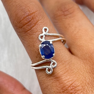 Natural Iolite Ring, Iolite Gemstone Ring, Iolite Sterling Silver Ring, Iolite Silver Jewelry, Handmade Bohemian Ring For Women, Gifts Ideas