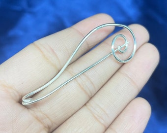 Celtic Sterling Silver Hair Pin Brooch, Shawl Pin