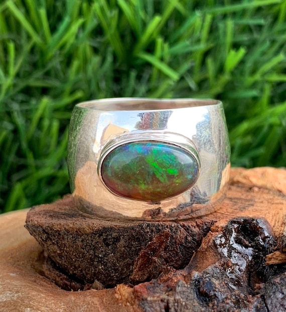 Natural fire opal ring discount