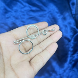 925 Sterling Silver Hair Pin Clip, Celtic Shawl Pin Brooch, Handmade Boho Scarf Pin Brooch, Silver Hair Stick Pin, Vintage Silver Brooches