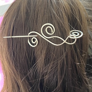 925 Sterling Silver Brooches, Vintage Silver Brooches, Silver Hair Stick Pin,Handmade Celtic Scarf pin ,Boho Silver Scarf Brooch For Women