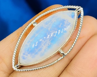 ムーンストーン シルバー ブローチ 925 スターリングシルバー