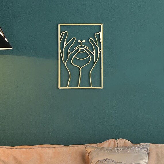 Gold Wall Decor Set 0.12'' Thicker Real Metal Wall Etsy