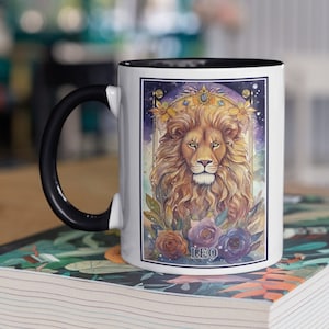 Tasse de carte de tarot du zodiaque, tasse céleste, tasse de sorcière, tasse d'astrologie, cadeaux de zodiaque de Cancer Leo Aquarius Capricorn