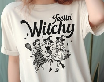 Maglietta di Halloween "Feeling Witchy" di Comfort Colors