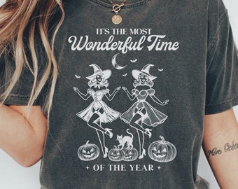 Vintage Halloween Comfort Colors Shirt: Dancing Witches Spooky Tee